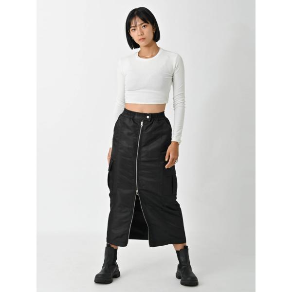 enof nylon skirt ナイロン　スカート　ブラック ENOF（イナフ）の「nylon skirt（スカート）」 - WEAR