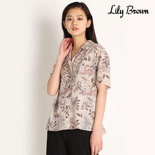 リリーブラウン Lily Brown 春夏 ライオン柄開襟シャツ シャツ レディース トップス ブランド 開襟 Vネック 前開き 羽織り 2way 半袖 総柄 柄 Lwfb48 バッグ ワンピースのダブルハート 通販 Yahoo ショッピング