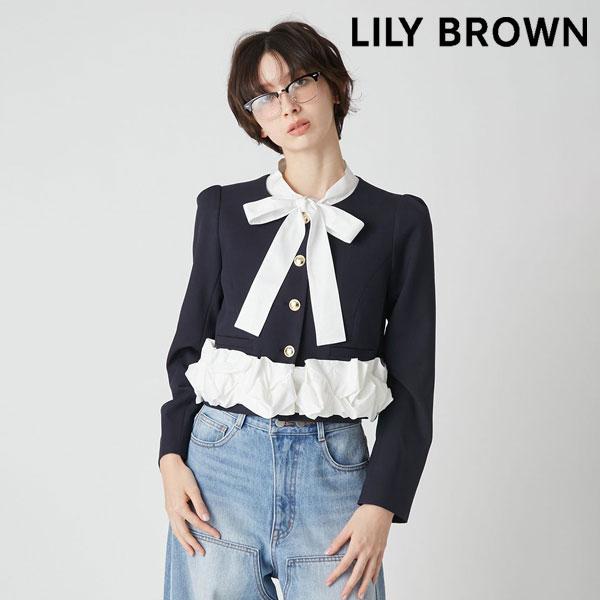 タグ付♥♥フリルワークジャケットFURFURリリーブラウンLILY BROWN フリルワークジャケット(ブルゾン)｜アウター｜FURFUR（ファーファー