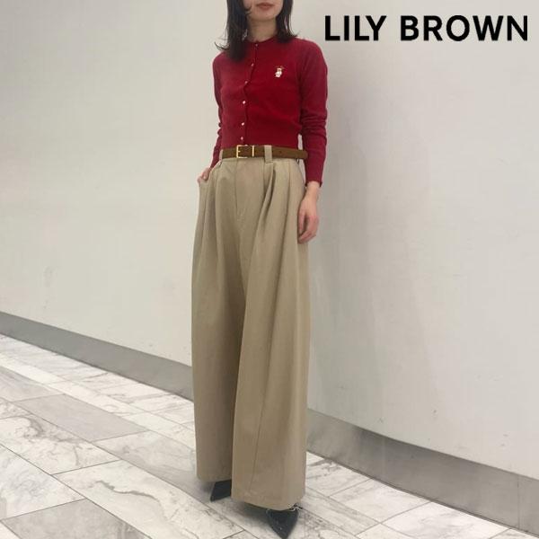 新品未使用タグ付き☆リリーブラウン　ワイドレッグタックパンツ LILY BROWN（リリーブラウン） 新作10%OFF リリー ブラウン ボトムス