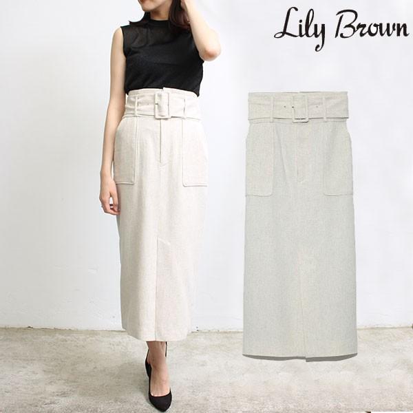 リリーブラウン Lily Brown ミディタイトスカート レディース ボトムス スカート ミディアム丈 ひざ丈 パッチポケット スリット リネン混 セール Lwfs バッグ ワンピースのダブルハート 通販 Yahoo ショッピング