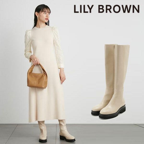 Sale リリーブラウン Lily Brown 21秋冬2nd ロングブーツ レディース 靴 ブーツ ロングブーツ 厚底 ボリュームソール シンプル 無地 ベーシック Lwgs Select Shop Double Heart 通販 Yahoo ショッピング