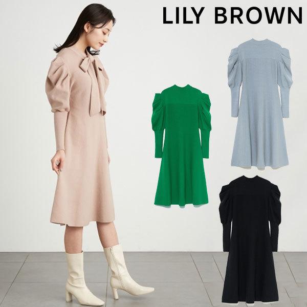 Sale リリーブラウン Lily Brown 21秋冬2nd バックリボンaラインニットワンピース レディース ワンピース ニット ニットワンピース ひざ丈 ミニ丈 長袖 リボン Lwno Select Shop Double Heart 通販 Yahoo ショッピング