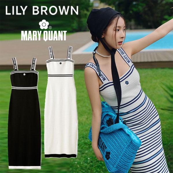 LILY BROWN×MARY QUANTロゴジャガードニットキャミワンピース
