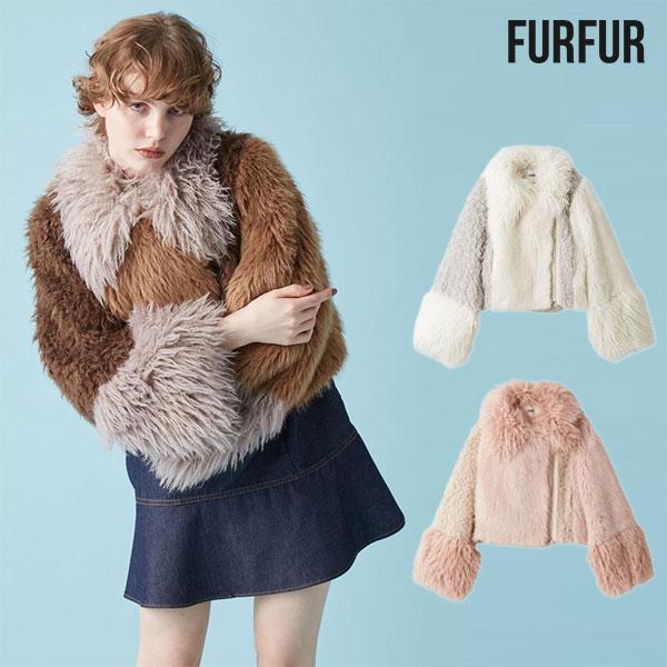 く*み様 【新品】FUR FUR エコファーライダースジャケット OWHT フリ く*み様 【新品】FUR FUR エコファーライダースジャケット OWHT フリ