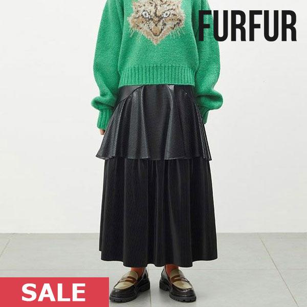 SALE ファーファー FURFUR パンチングエコレザースカート SALE ファーファー FURFUR パンチングエコレザースカート