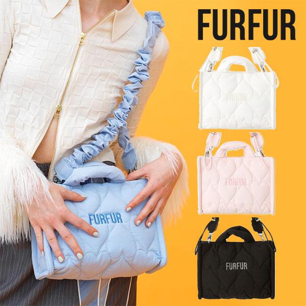 FURFUR ファーファー バッグ 24秋冬 ハートキルティングバッグ トート 