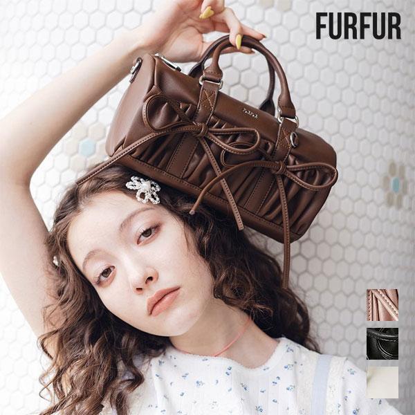 furfur リボンバッグ WEB限定カラー】リボンドラムバッグ(バッグ)｜FURFUR（ファーファー