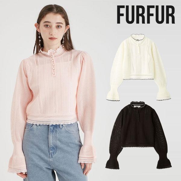 fur fur - FURFUR レーシーニットプルオーバー RWNT244083 Amazon | [ファーファー] レーシーニットプルオーバー