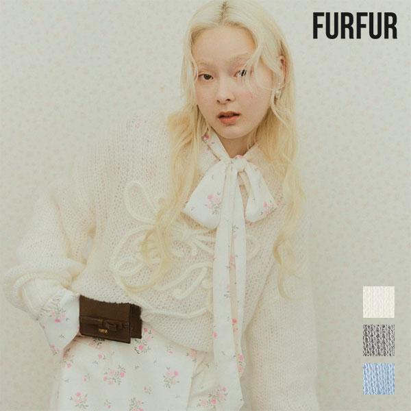 FURFUR（ファーファー） 新作10%OFF トップス 26秋冬 リボンロゴ刺繍