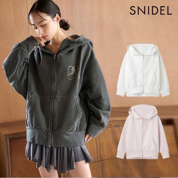 SNIDEL ダークグレー フード付きパーカー