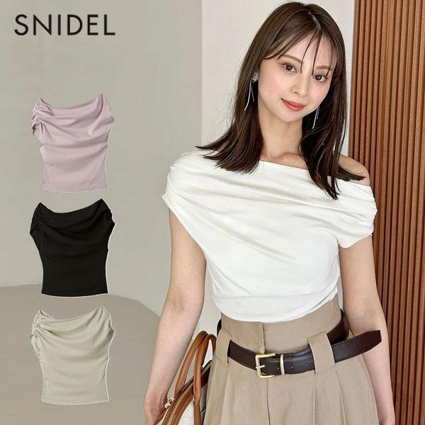 SNIDEL スナイデル トップス 25春夏 ルーズネックカットプル