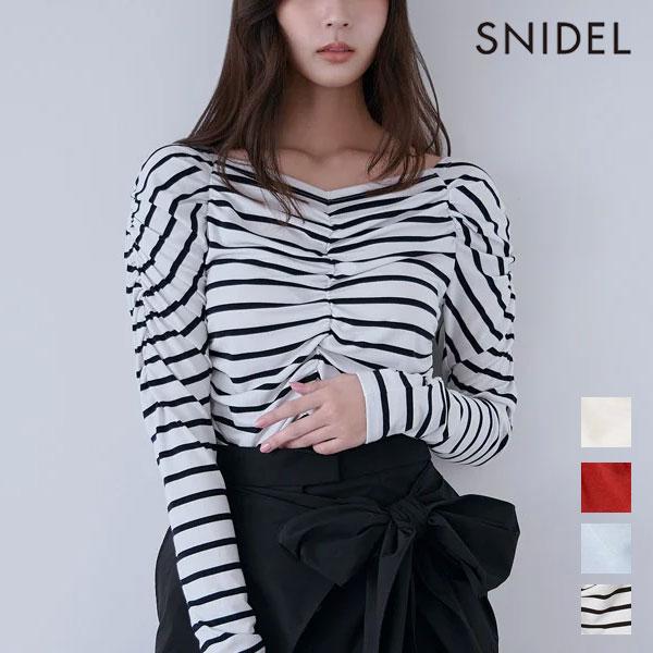 新品SNIDEL ホルターカットプルオーバー SNIDEL（スナイデル） 新作10%OFF トップス 25秋冬 ギャザーカットプル