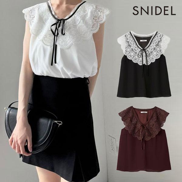 SNIDEL 新作10%OFF スナイデル トップス 25秋冬 エンブロイ