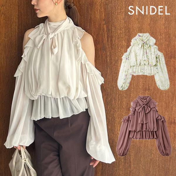 SNIDELトップス SNIDEL（スナイデル） 新作10%OFF トップス 25秋冬 シフォンボリューム