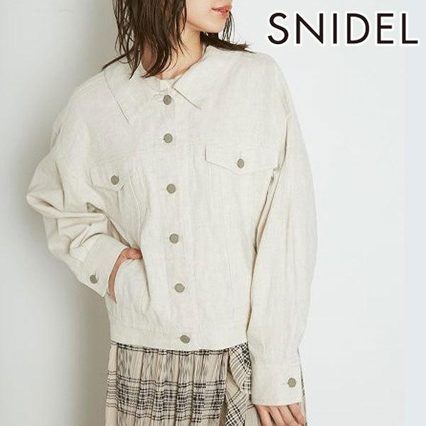 スナイデル Snidel 21春コレクション リネンｇジャン レディース アウター デニム ジャケット リネン 麻 スプリングアウター 羽織り 前開き 長袖 Gジャン Swfj バッグ ワンピースのダブルハート 通販 Yahoo ショッピング
