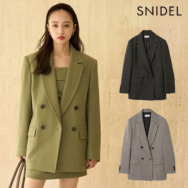 SNIDEL 新作10%OFF スナイデル アウター 25秋冬 オーバーサイズウール