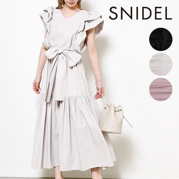 Sale スナイデル Snidel 21春夏 2nd Sustainaタフタロングボリュームワンピース レディース ワンピース ロング丈 ノースリーブ フリル パフスリーブ Swfo2119 バッグ ワンピースのダブルハート 通販 Yahoo ショッピング