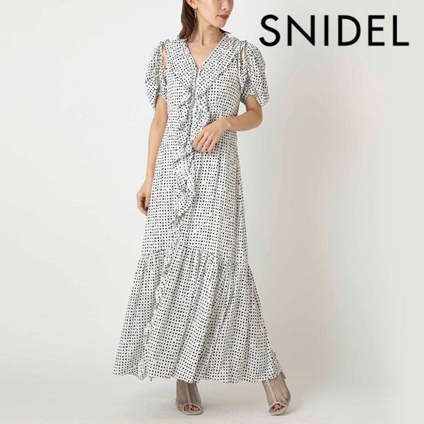 Sale スナイデル Snidel 22spring フリルオーバーワンピース レディース ワンピース ドレス ロング丈 半袖 花柄 フレア フリル ガーリー Swfo Select Shop Double Heart 通販 Yahoo ショッピング
