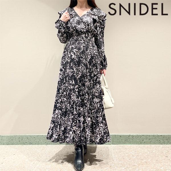 即納】 SALE スナイデル SNIDEL ワンピース 24春夏 サテン 