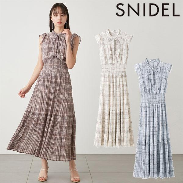 即納】 スナイデル SNIDEL ドレス 24春夏 Sustainableフリルワンピース 