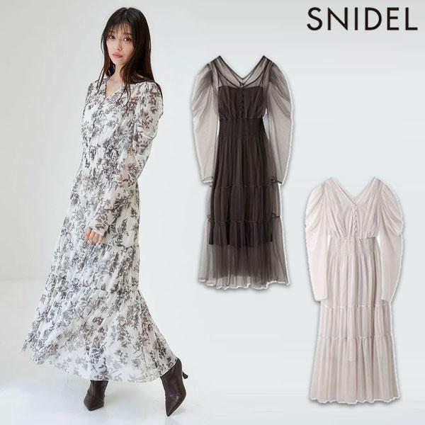 SNIDEL 新作10%OFF スナイデル ワンピース 25春夏 Vネック SNIDEL 新作10%OFF スナイデル ワンピース 25春夏 Vネック