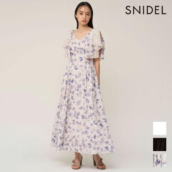 SNIDEL（スナイデル） ワンピース リボンジャガードワンピース
