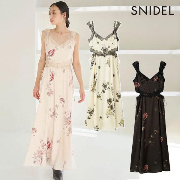 SNIDEL（スナイデル） ワンピース 26春夏 レーストリムプリントキャミ