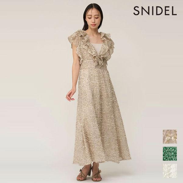 SNIDEL（スナイデル） 新作10%OFF ワンピース ファブリックフリル