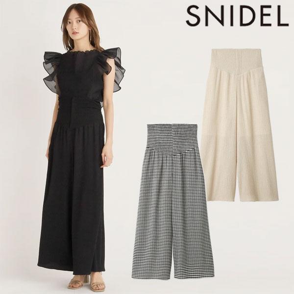 即納】 SALE スナイデル SNIDEL ボトムス 24春夏 ウエストシャーリング 