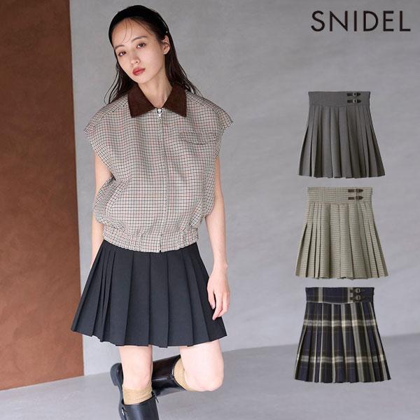 SNIDEL 新作10%OFF スナイデル ボトムス 25秋冬 プリーツスカ