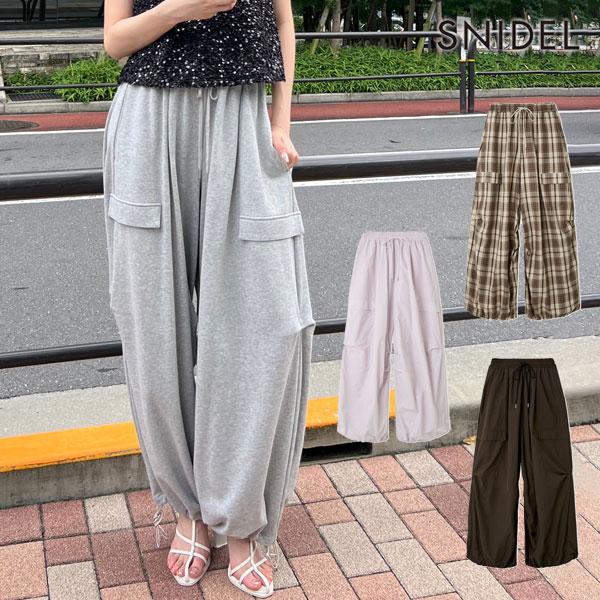 SNIDEL 新作10%OFF スナイデル ボトムス 25秋冬 ワイドデザイン