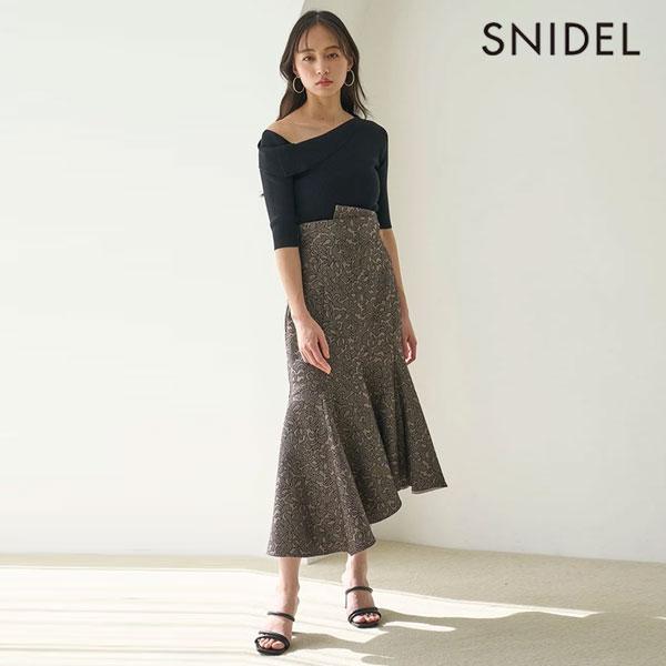SNIDEL ハイウエストジャガードマーメイドスカート スナイデル SNIDEL ハイウエストジャガードマーメイドスカート