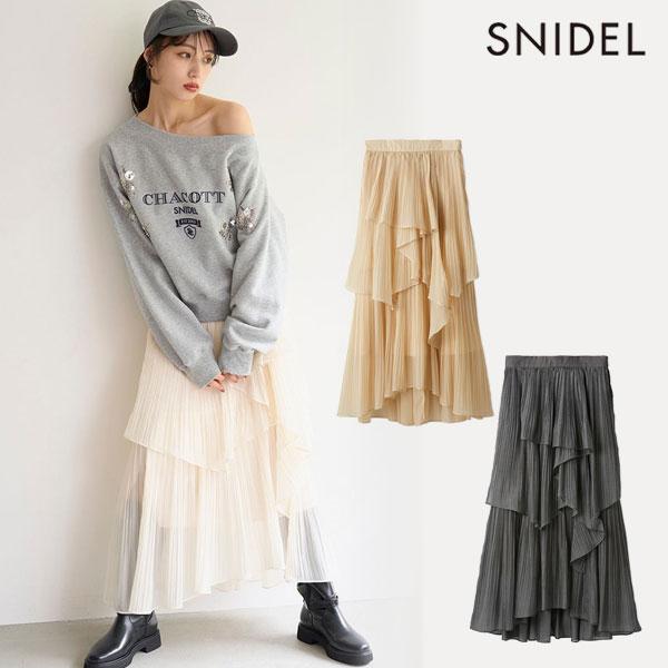 【新品タグ付】スナイデル バリエロングスカート WEB限定サイズ 2 SNIDEL（スナイデル）の「【WEB限定サイズあり】バリエロング