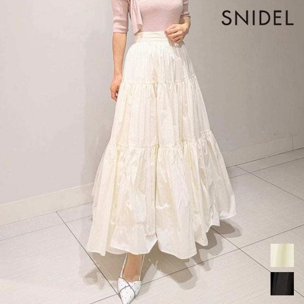snidel スナイデル オーガンフレアースカート SNIDEL/スナイデル]ベルテッドヘムフレアスカート（スカート）｜SNIDEL