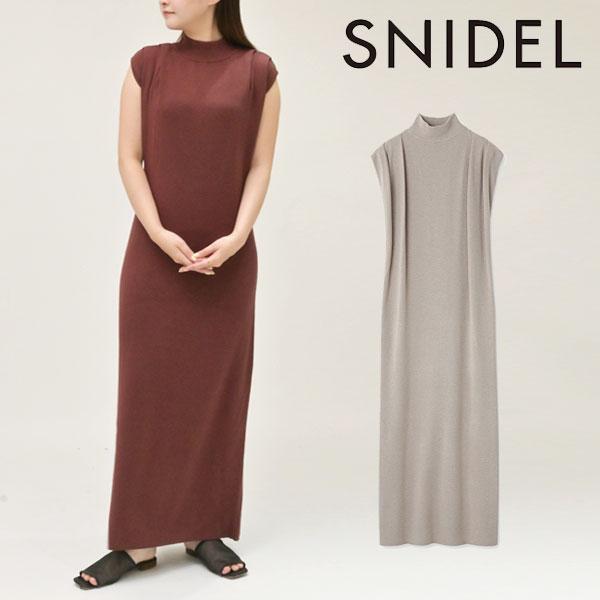 即納】 SALE スナイデル SNIDEL ノースリニットワンピース 