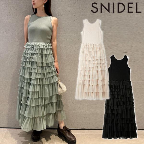 SALE スナイデル SNIDEL ワンピース 24秋冬 ボリュームフリルニット 