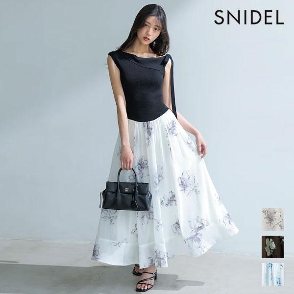 【スナイデル】リボン柄ワンピース【タグ付き未使用品】 SNIDEL（スナイデル） SALE20%OFF ワンピース 26春夏 リボンデザイン