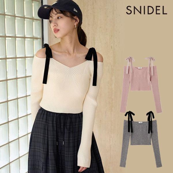 SNIDEL 新作10%OFF スナイデル トップス 25秋冬 ショルダー