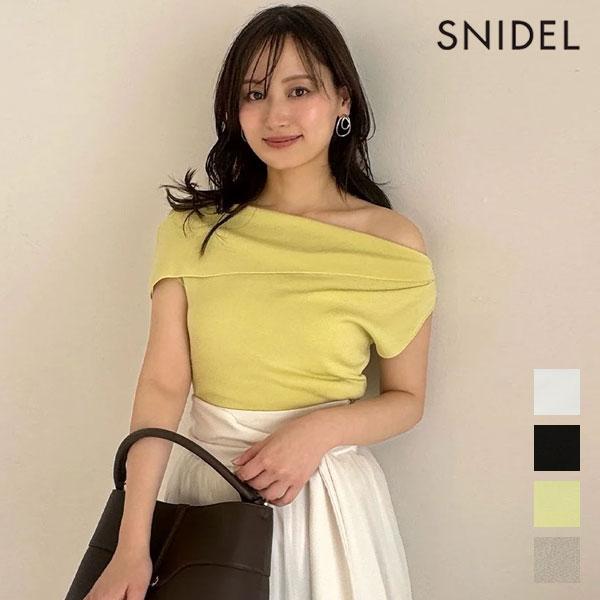 SNIDEL（スナイデル） トップス アシメデザインニットプルオーバー