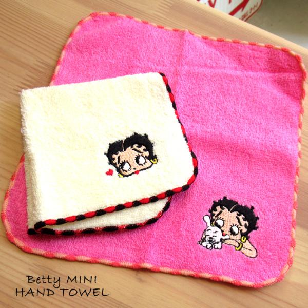 ミニタオル ハンカチ 20cm ベティちゃん キャラクター かわいい ハンド