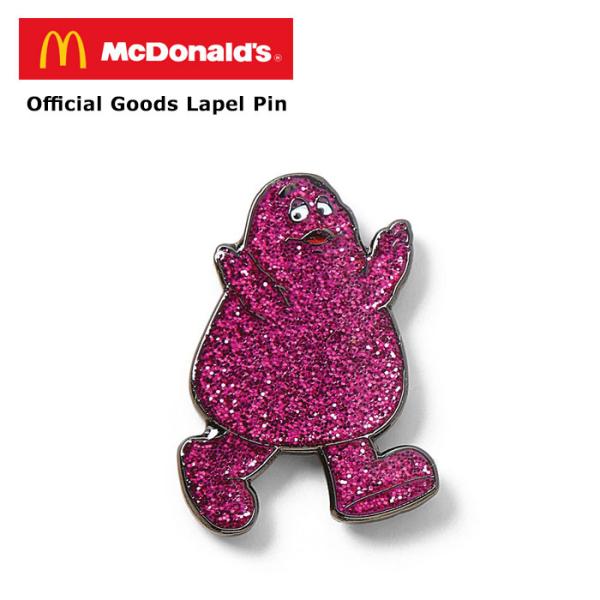 マクドナルド グリマス ラメ グリッター ピンバッジ オフィシャル マックピン ラペルピン プレゼント アメリカン雑貨 海外雑貨 ダブルスリー