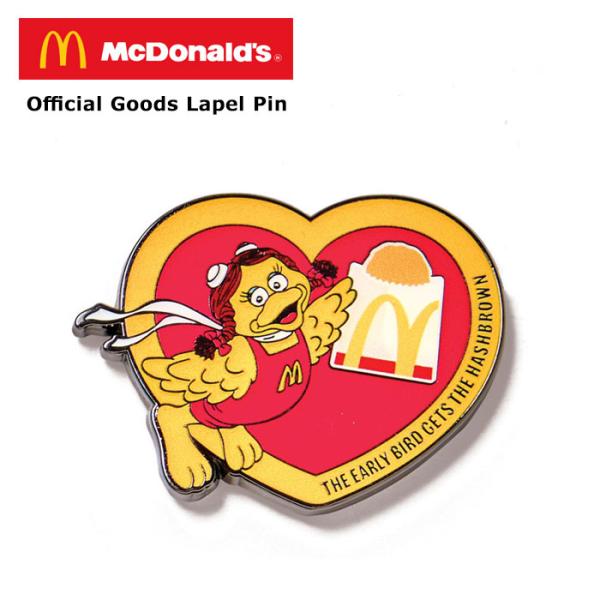 マクドナルド バーディ ハート ピンバッジ オフィシャル マックピン ラペルピン プレゼント アメリカン雑貨 海外雑貨 ダブルスリー