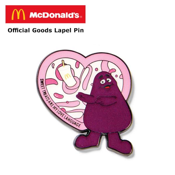 マクドナルド グリマス ハート ピンバッジ オフィシャル マックピン ラペルピン プレゼント アメリカン雑貨 海外雑貨 ダブルスリー