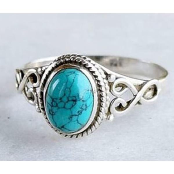 ターコイズシルバーリング おしゃれな指輪 メンズリング レディース