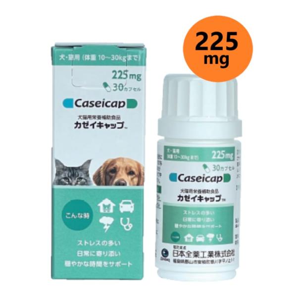 日本全薬 【新発売】【カゼイキャップ 225mg (30カプセル) ×1個】【犬