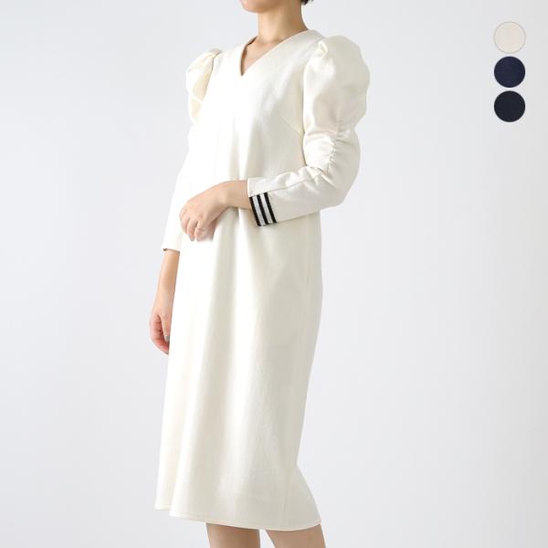 awコレクション Borders At Balcony ボーダーズ アット バルコニー 21 2k 13wool Dress 圧縮ウールパフスリーブワンピース P2 21 2k 13 Douceharmonie 通販 Yahoo ショッピング