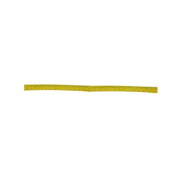 ビニール被覆ワイヤ　6X7G/O　径5.0〜7.0mm　長さ200m　透明黄色
