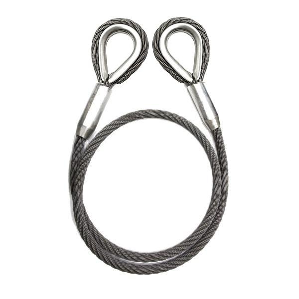 ゴクナンワイヤ 低反発スリング 径28mm 長さ3.5m 両端シンブル付き