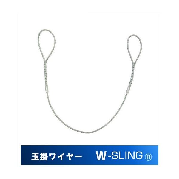 Wスリング 玉掛ワイヤー 径12mm×長3.0m JIS規格ワイヤーロープ使用